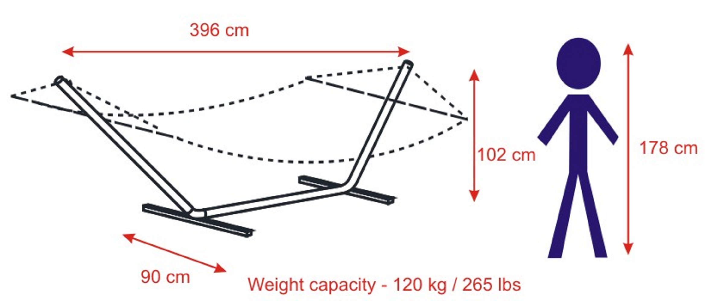 Knock Down Metal Steel Hammock Stand