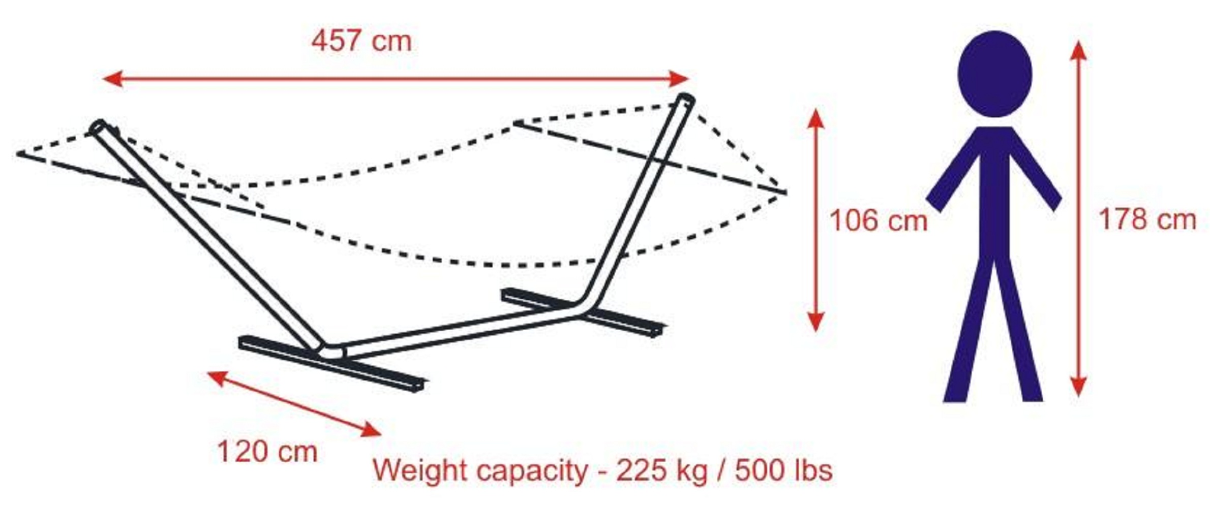 Knock Down Metal Steel Hammock Stand