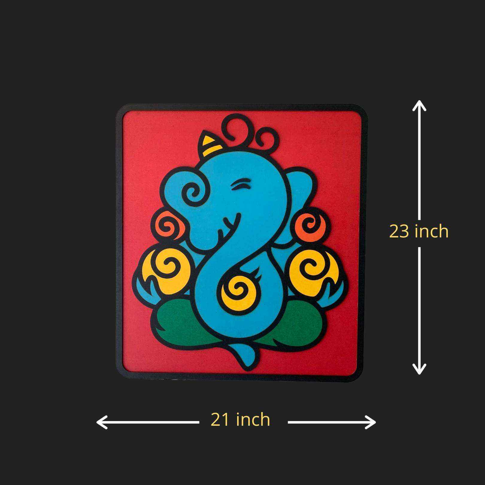 Cute Ganesha Wall Art Decor