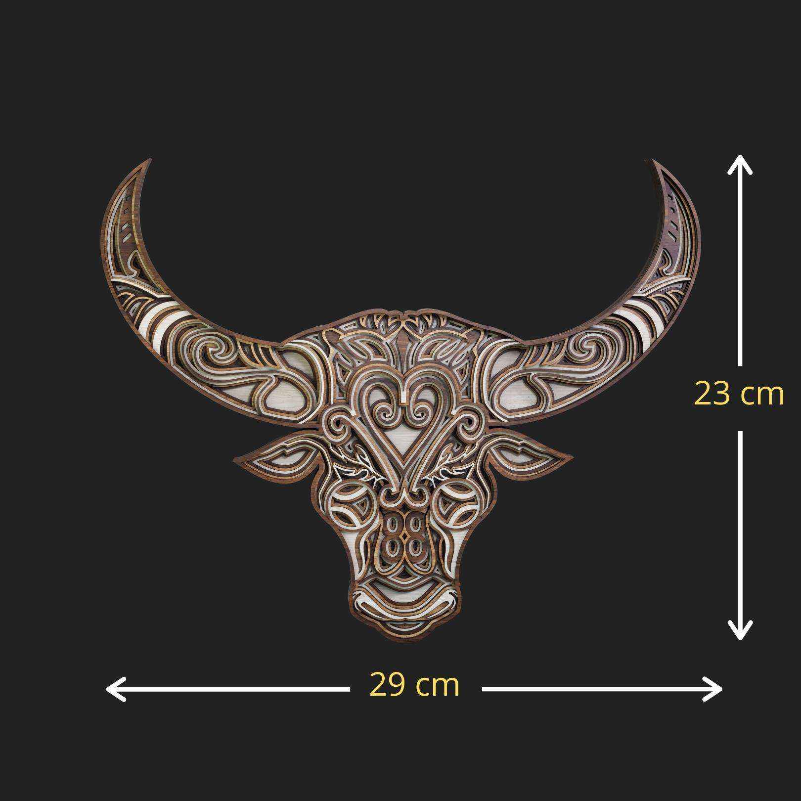 Bull Head Mandala Art Decor