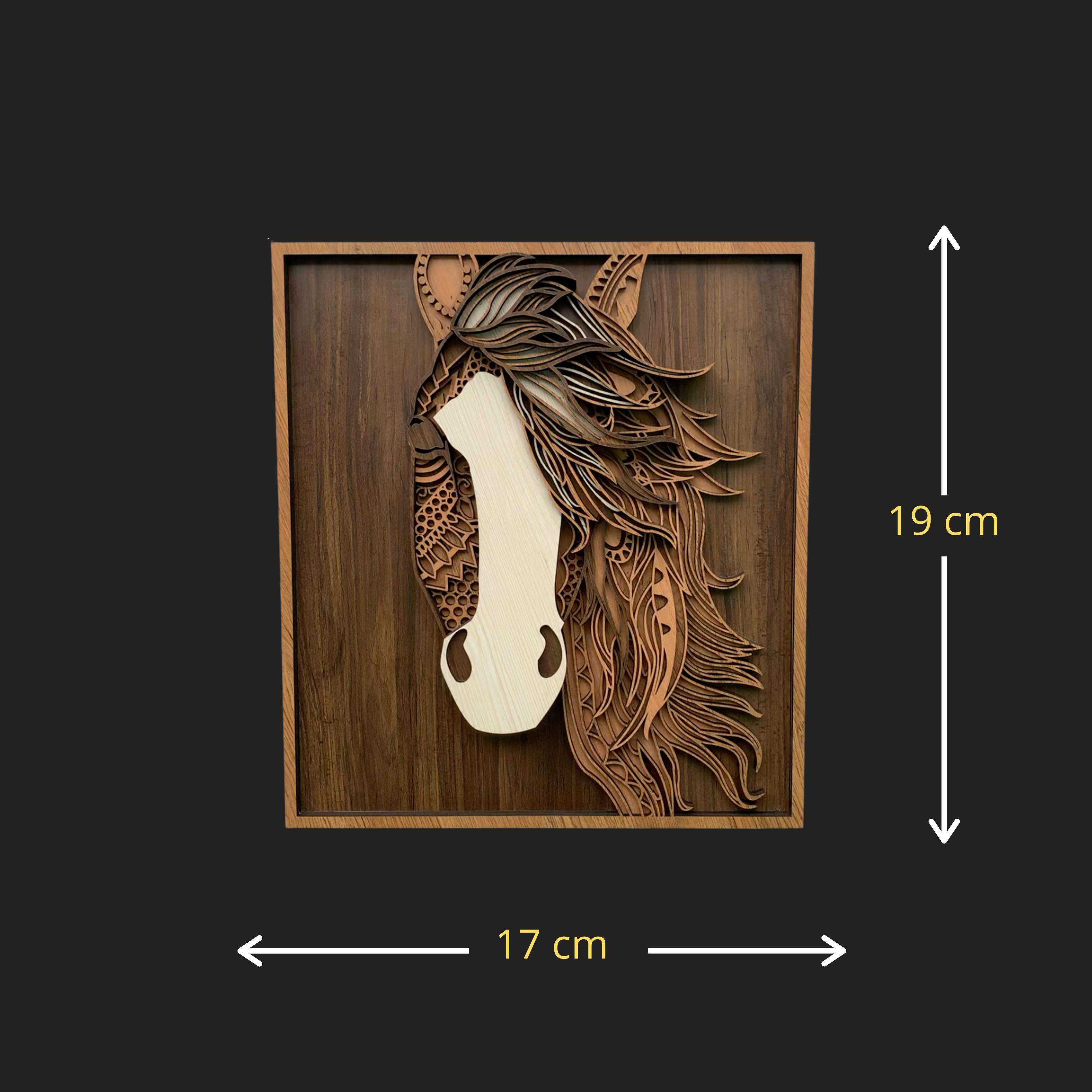 Horse Face Multilayer Wall Art Decor