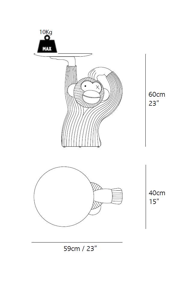 BD Barcelona Monkey Side Table