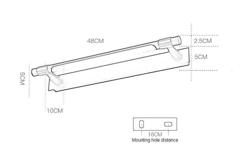 18W Mirror Front Sconce Rotatable Light