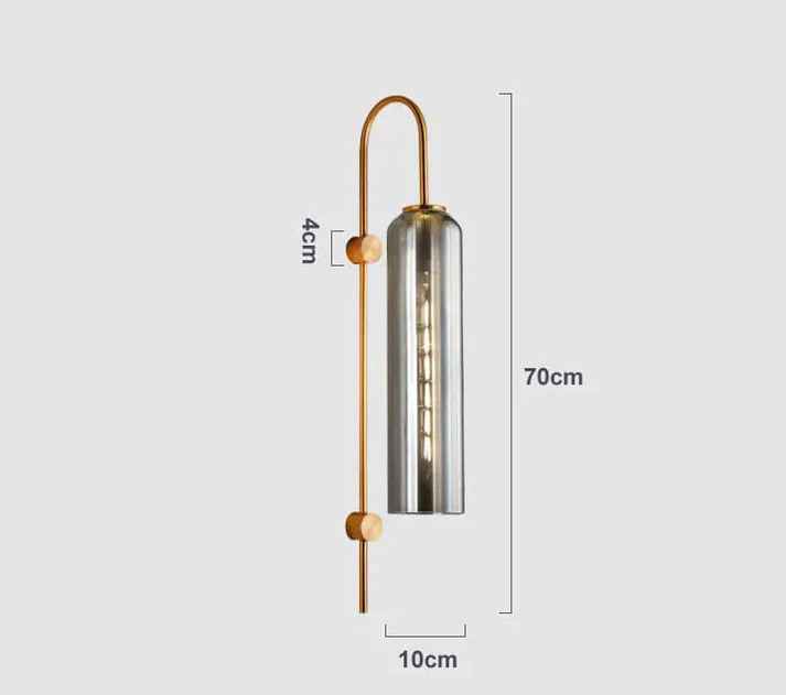 Smokey Long Glass Wall Light