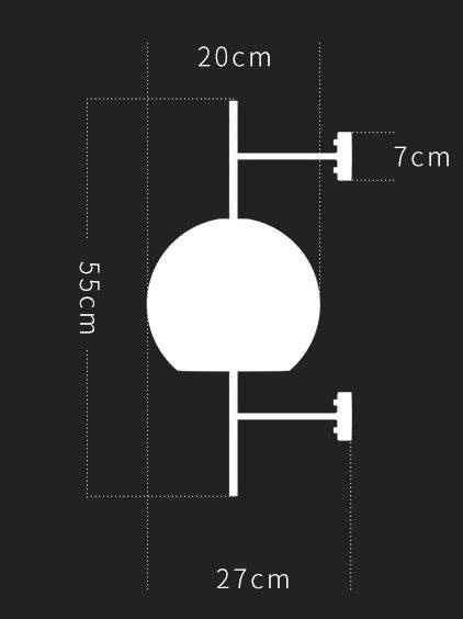 Round Long Wall Light