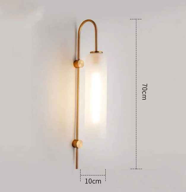 Frosted Long Glass Wall Light