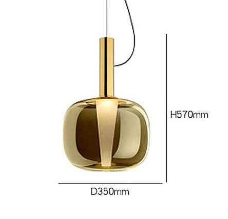 Gold Glass Led Pendant Lamp