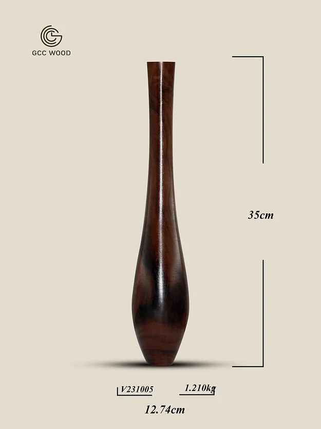 Rosewood Flower Vase Slender Neck