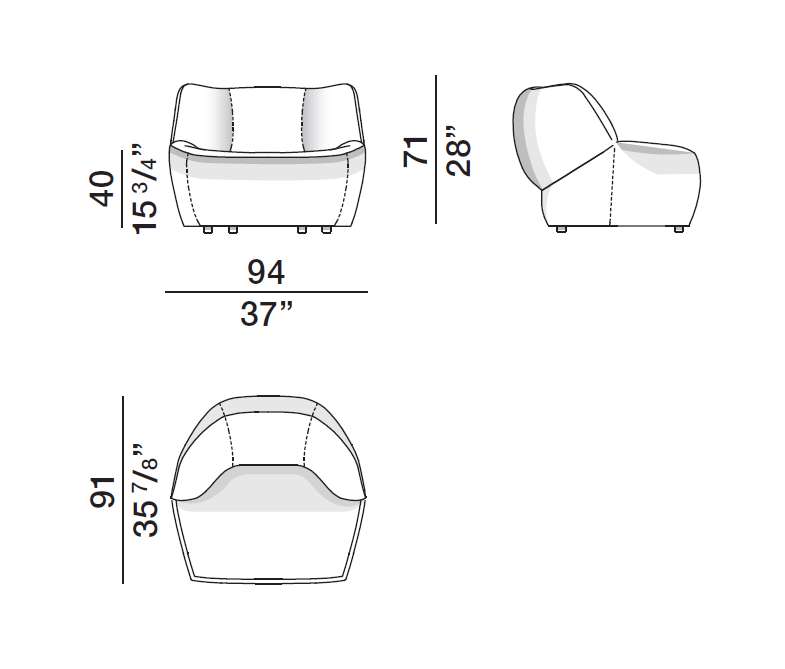 Molteni & C Surf Sofa