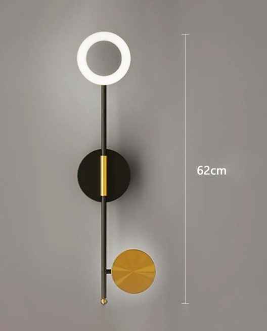 Gold Black LED Wall Sconce