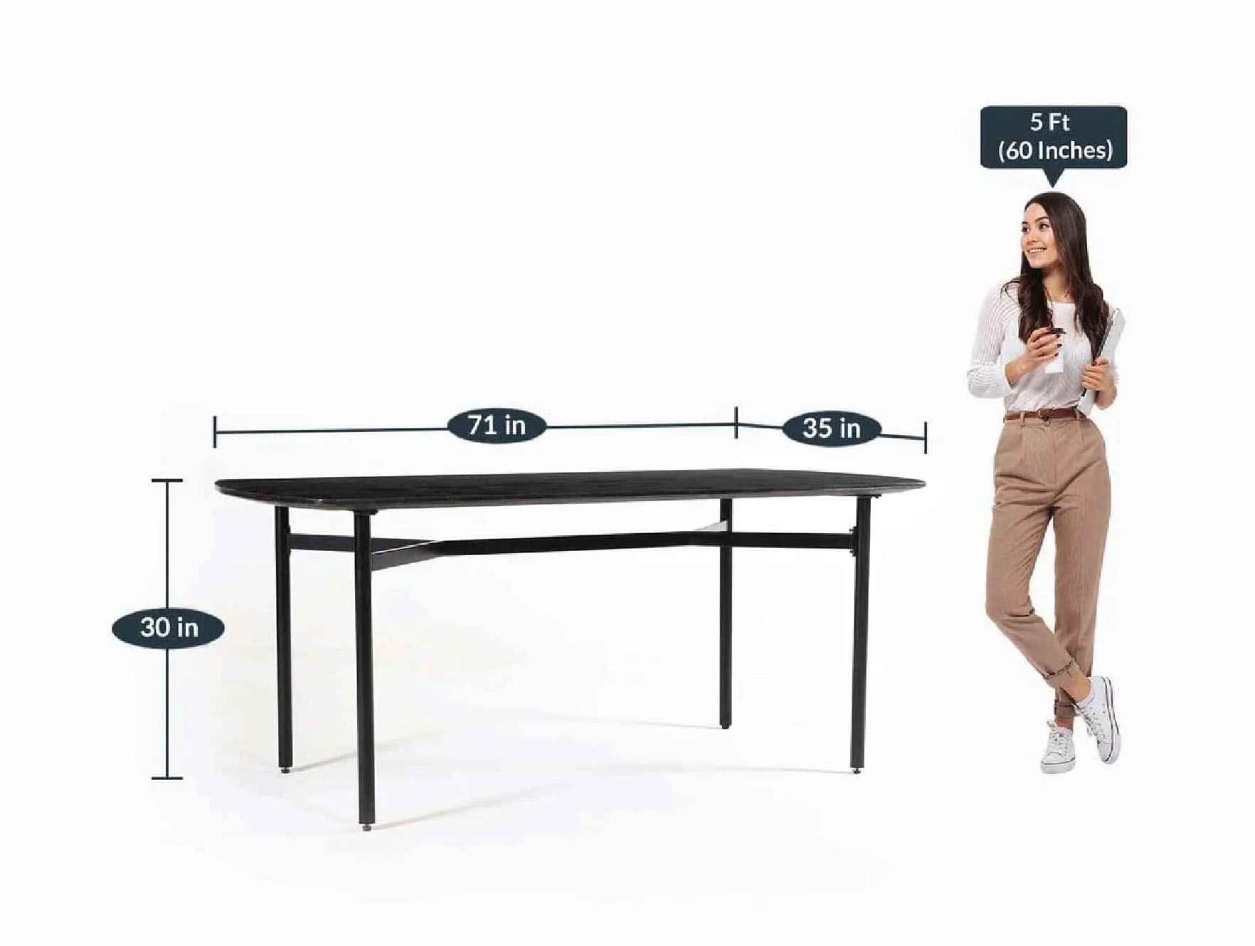 Ipiano Dining Table With 6 Chairs