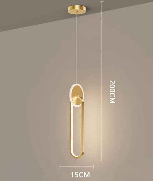 Gold Oval Pendant Light