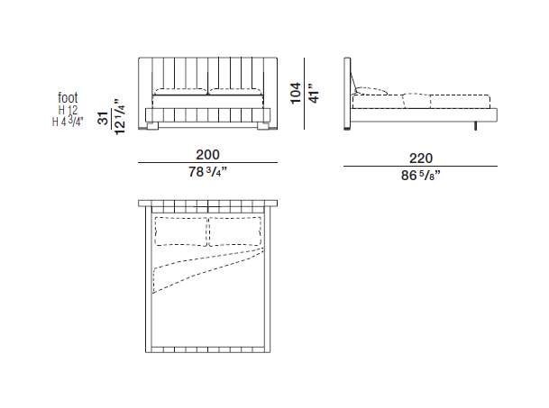 Molteni & C High Wave Bed