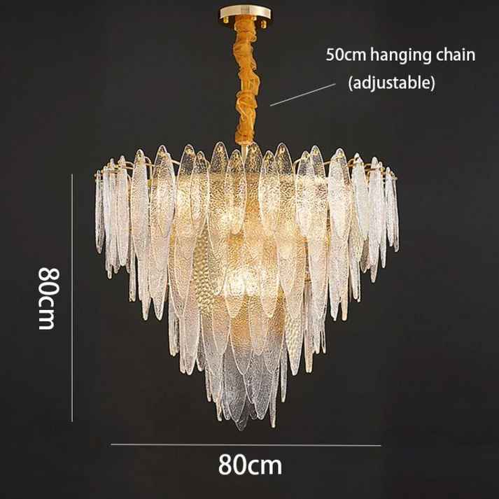 Modern Crystal Leaf Chandelier