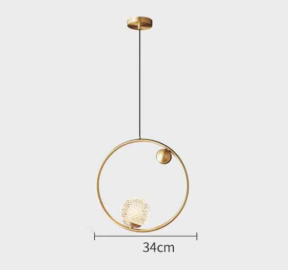 Led Electroplated Ring Pendant Light