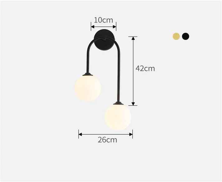 Frosted Glass Ball Wall Light