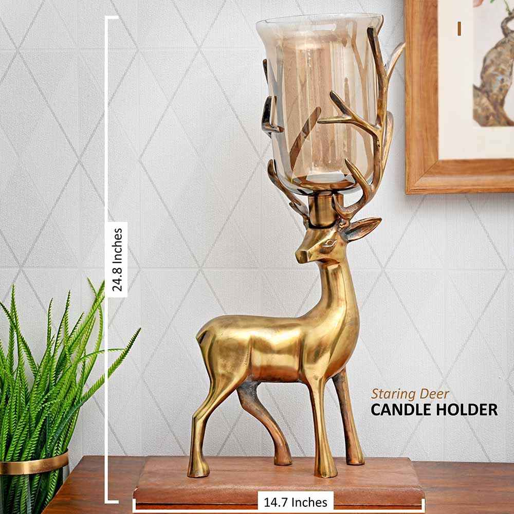 Staring Deer Candle Holder