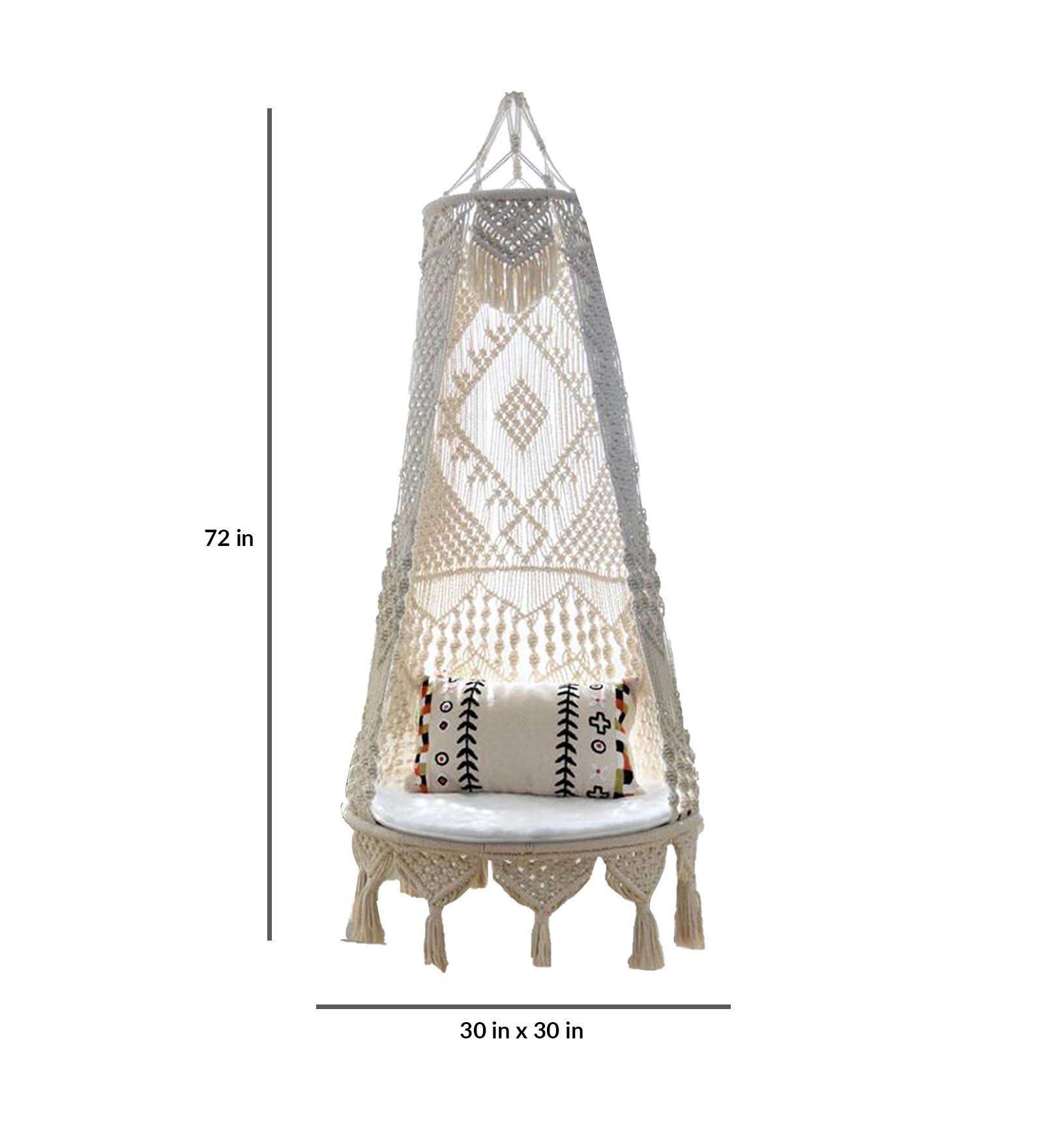 Kaahira Best Gift Handwoven Swing in Off White