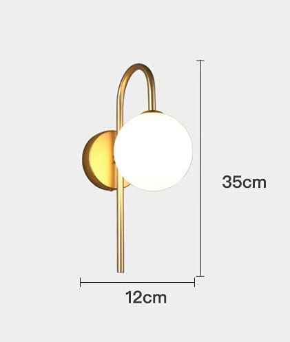 Glass Ball Curved Wall Light