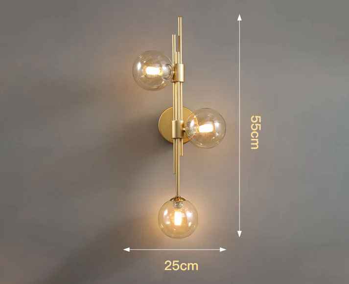 4 Light Ball Wall Light Metal