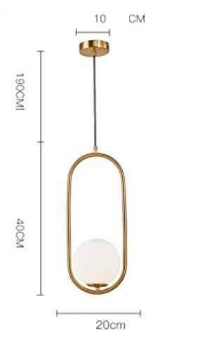 Gold Frosted Ball Pendant Lamp