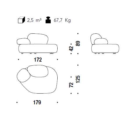 Moroso Pebble Rubble Sofa