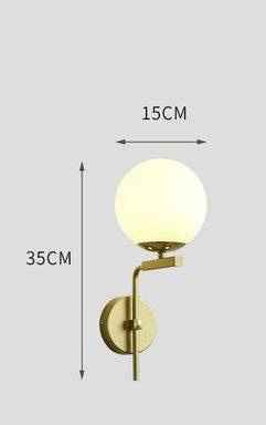 Glass Ball L Shape Wall Light