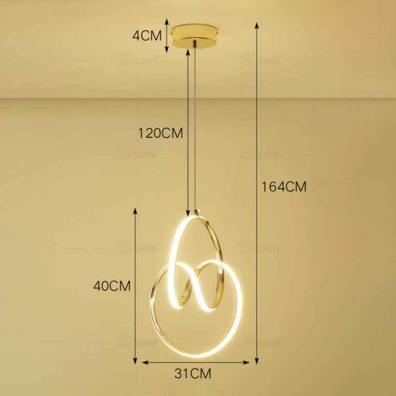 Spiral Design Pendant Lamp