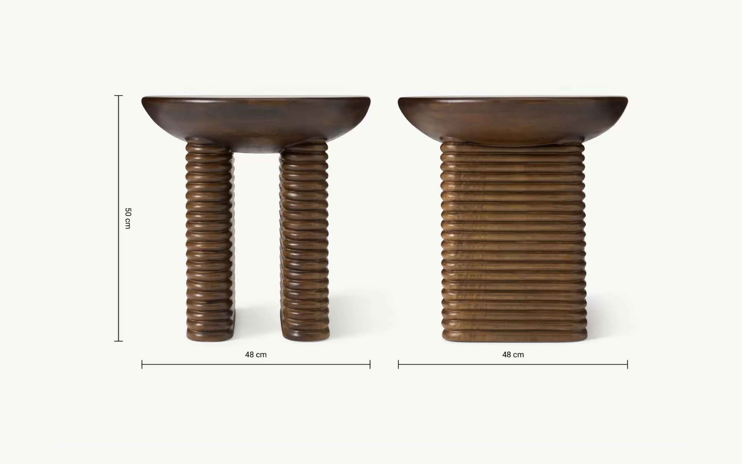 Ribbed Side Table