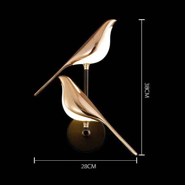 2 Bird Wall Light