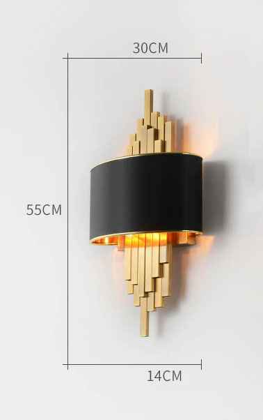 Black Gold Plated Wall Light