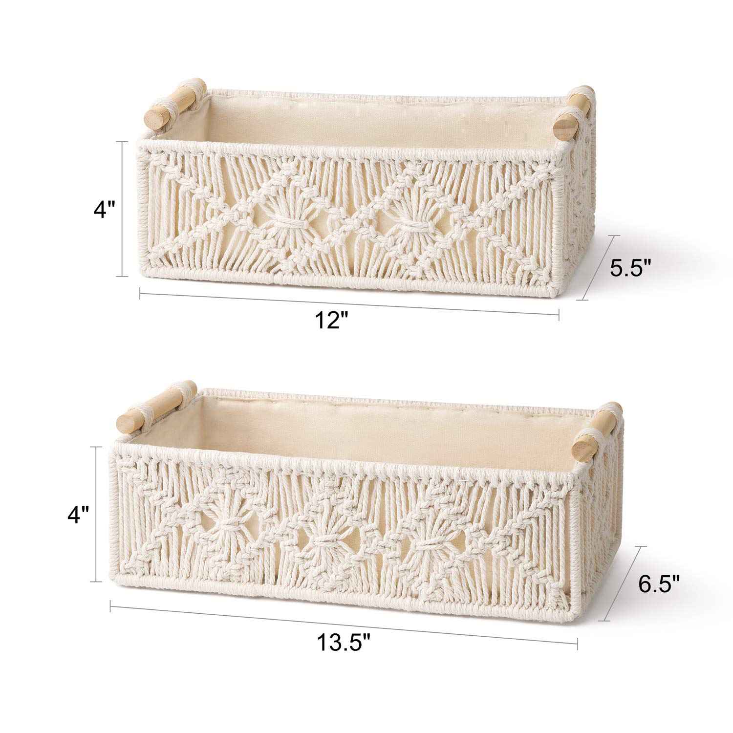 Kaahira Macrame Basket Set of 2