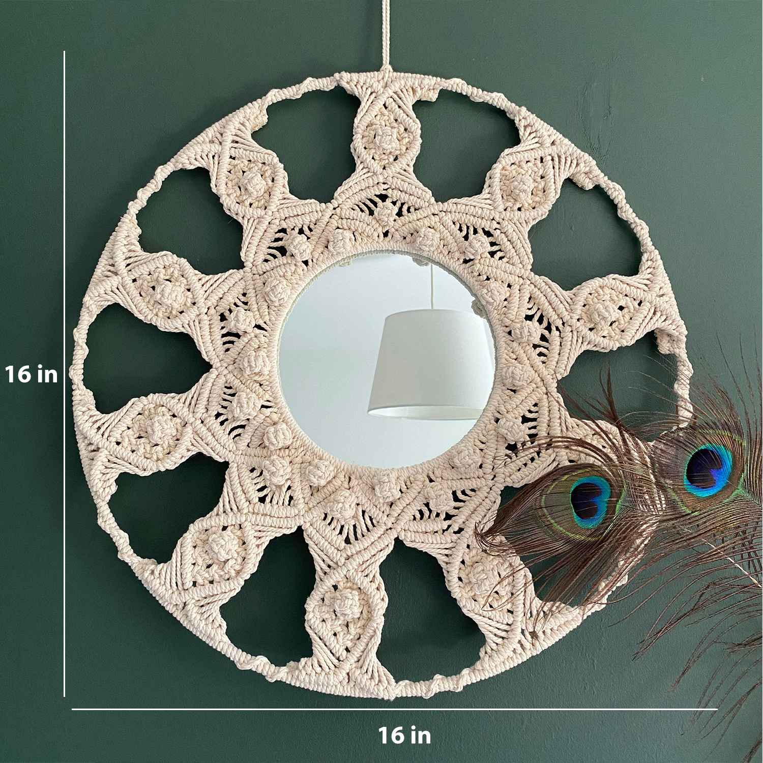 Kaahira Macrame Wall Mirror 