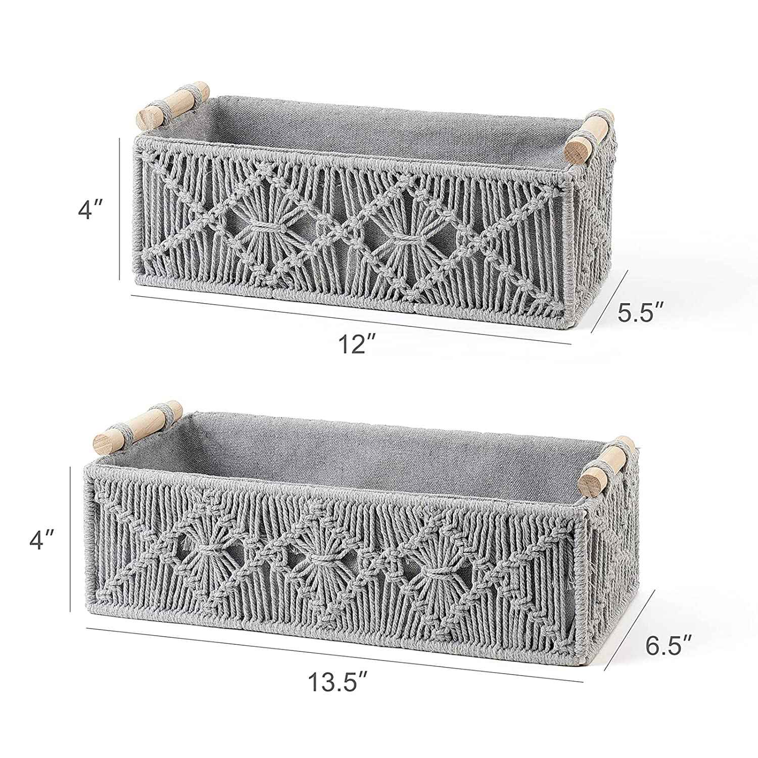 Kaahira Macrame Basket Set of 2