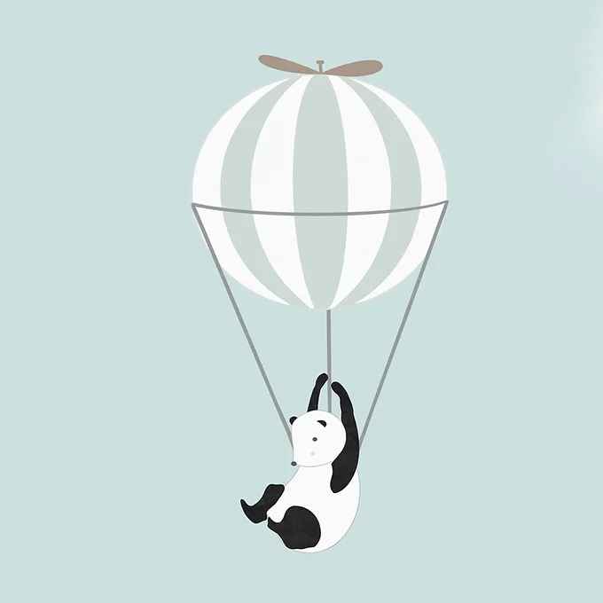 Cute Animals Flying With Balloons Theme for Kids Room