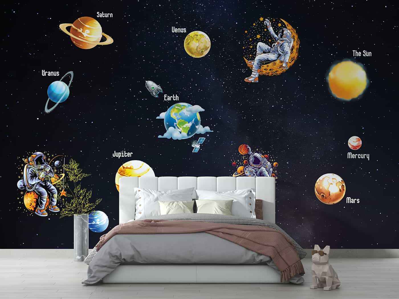 Planets and Astronauts in Space