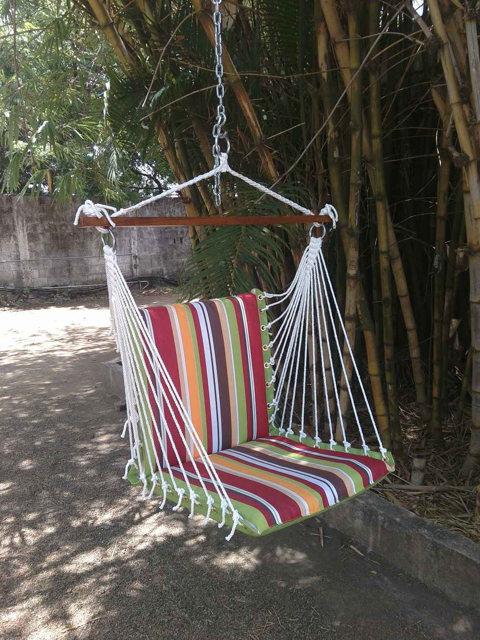 Hangit Premium Cushioned swing chair-Multi stripe