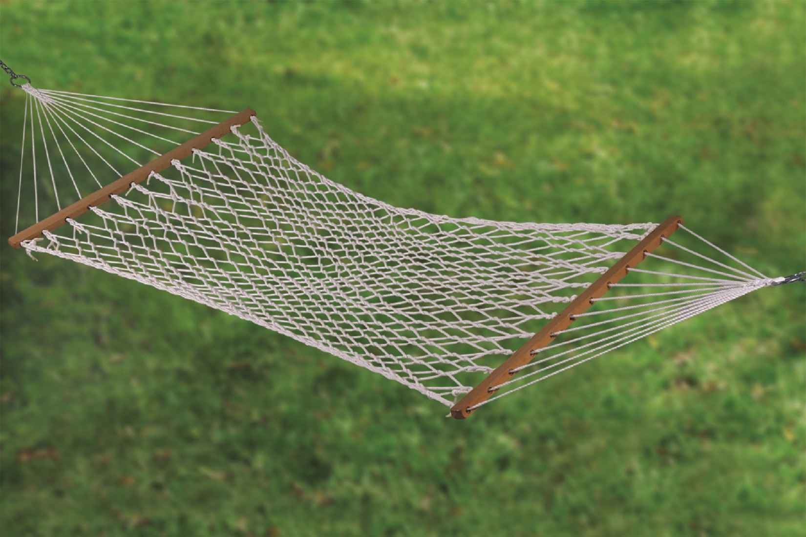 Hangit Single Cotton Rope Hammock with bars