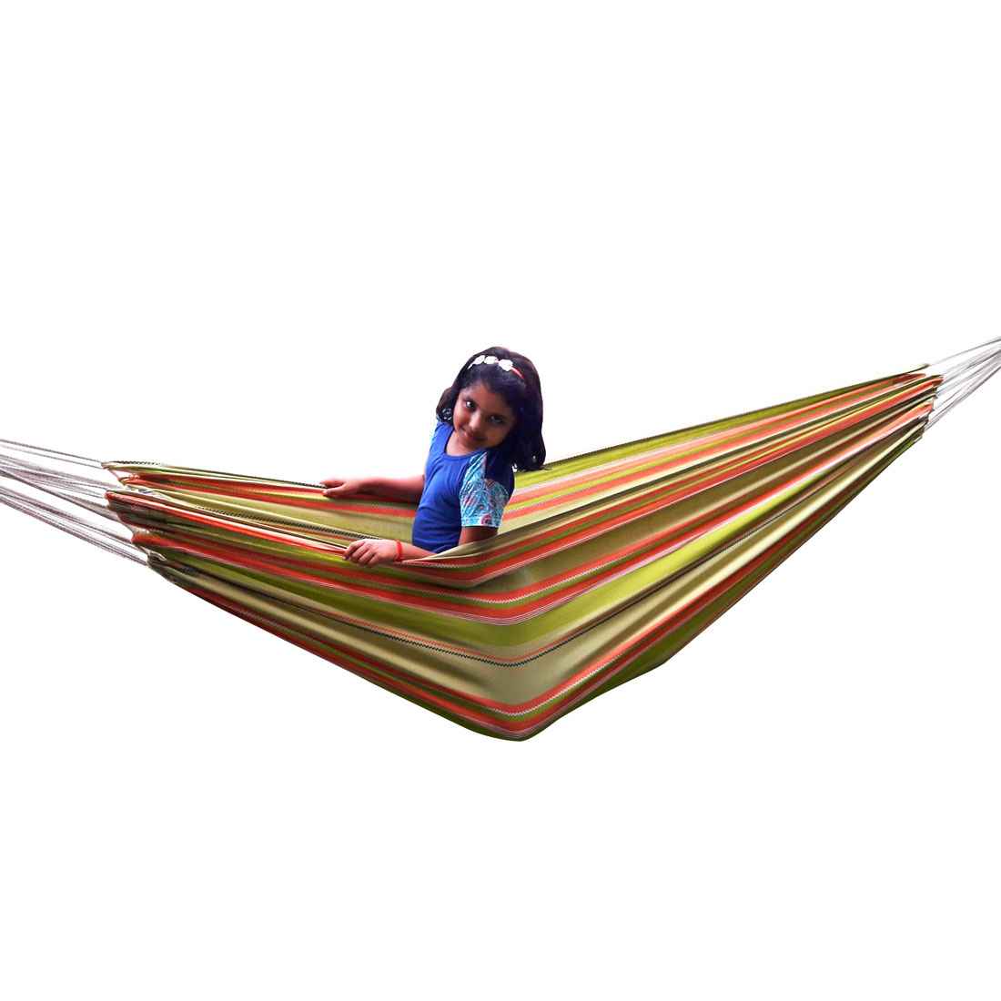 Hangit Single UV resistant Outdoor Multicolor Rope Hammock