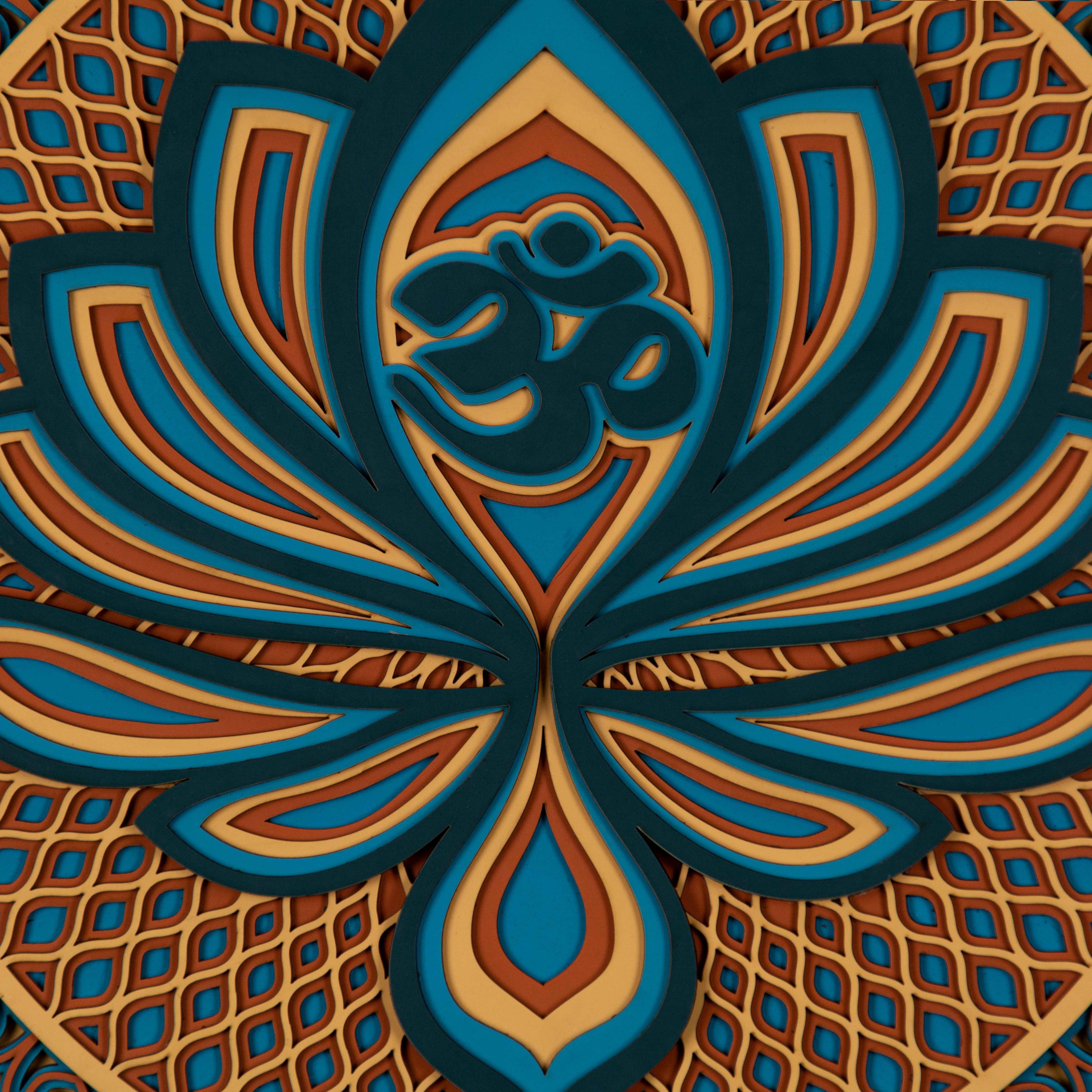  Lotus With Om Multi Layer Mandala