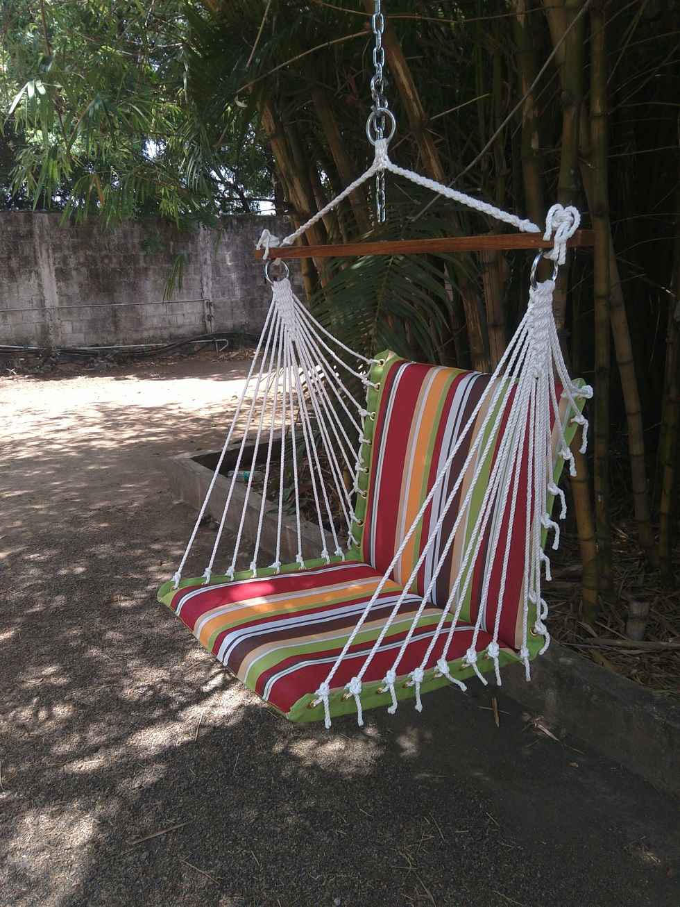 Hangit Premium Cushioned swing chair-Multi stripe