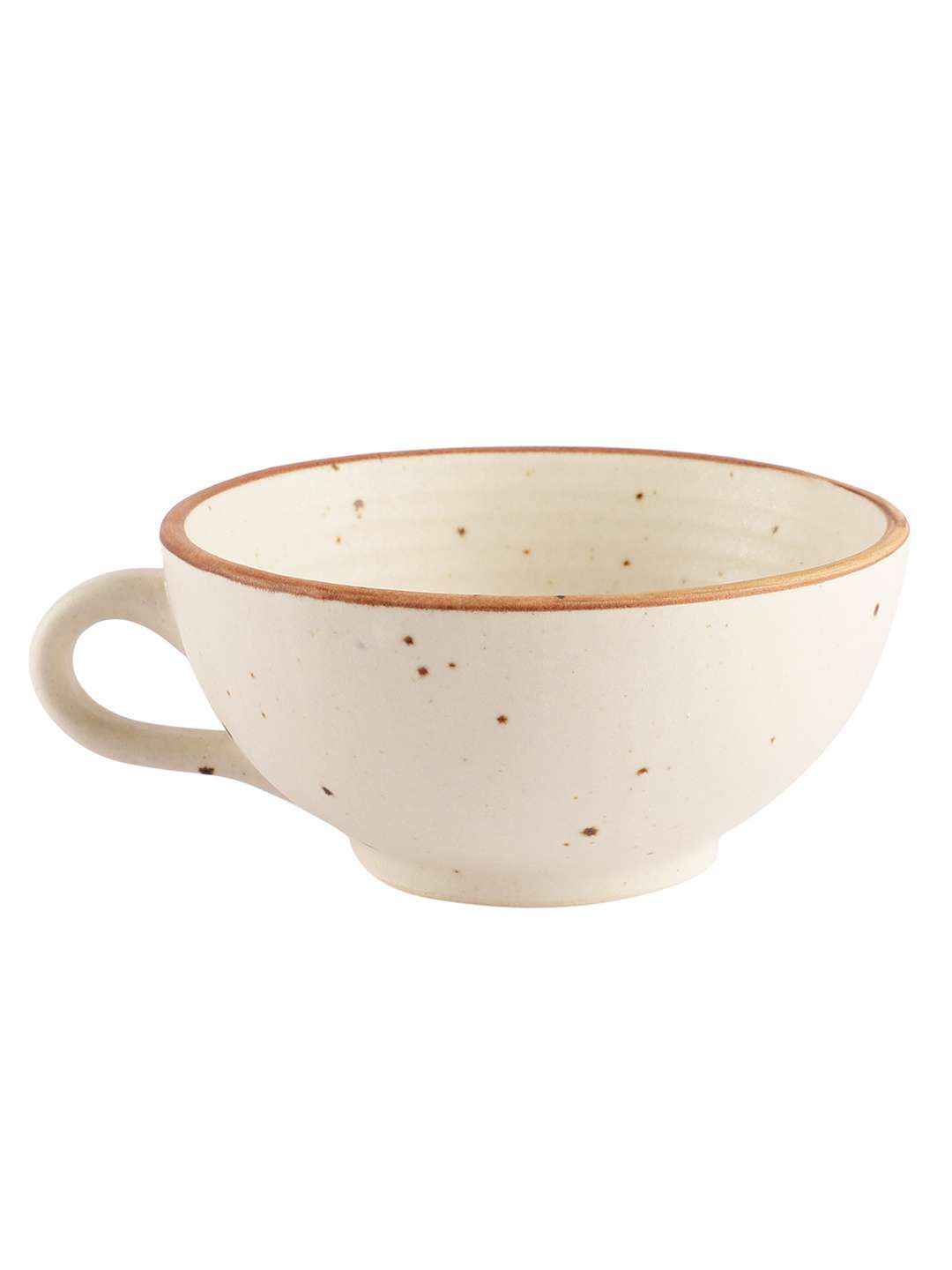 Ceramic Handcrafted Cream Bowl with handle