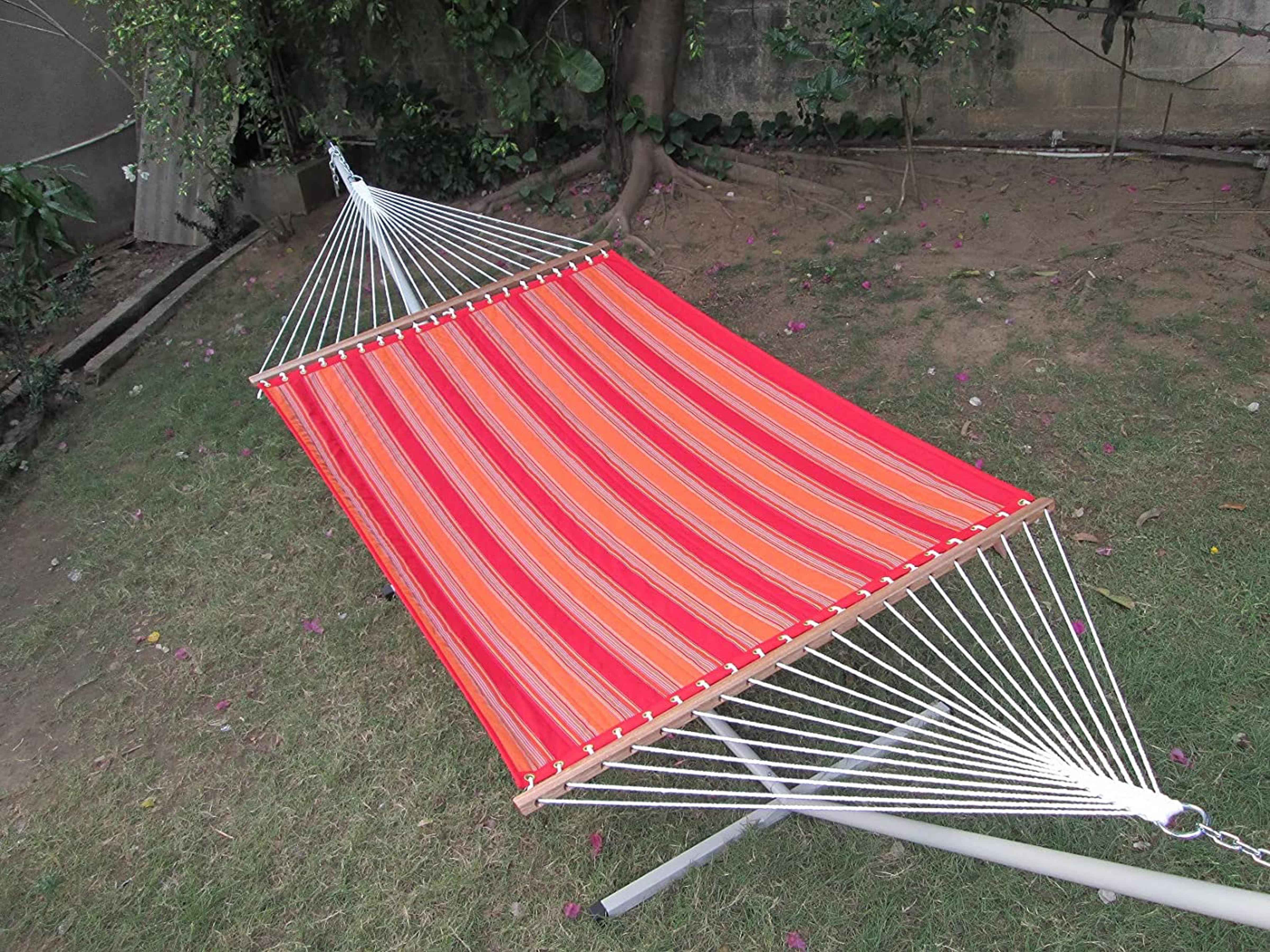 Hangit Outdoor Resistant Reverse use Quilted Hammock with Steel hammock stand