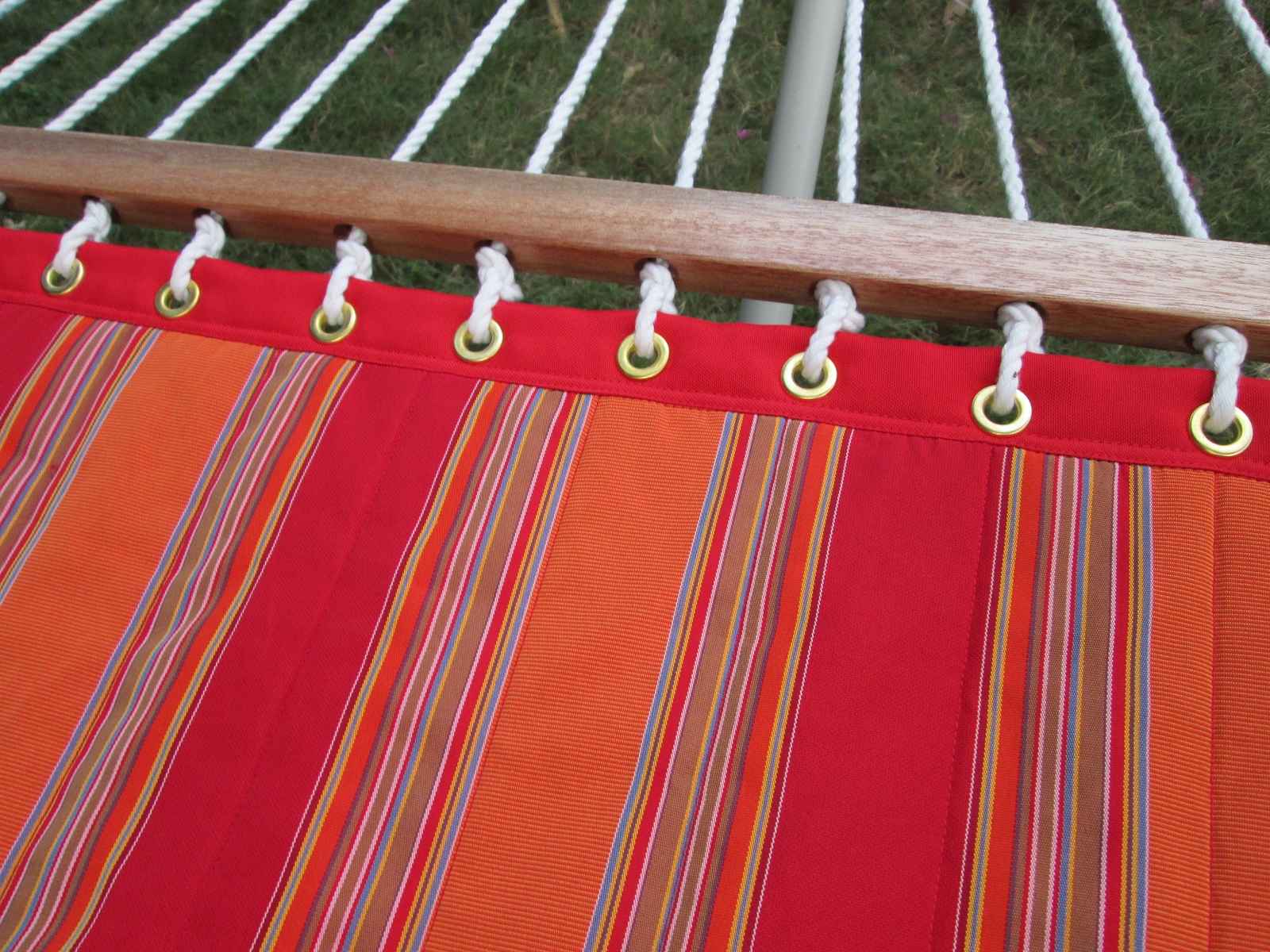 Hangit XL Size Quilted Fabric Hammock - bright red stripe