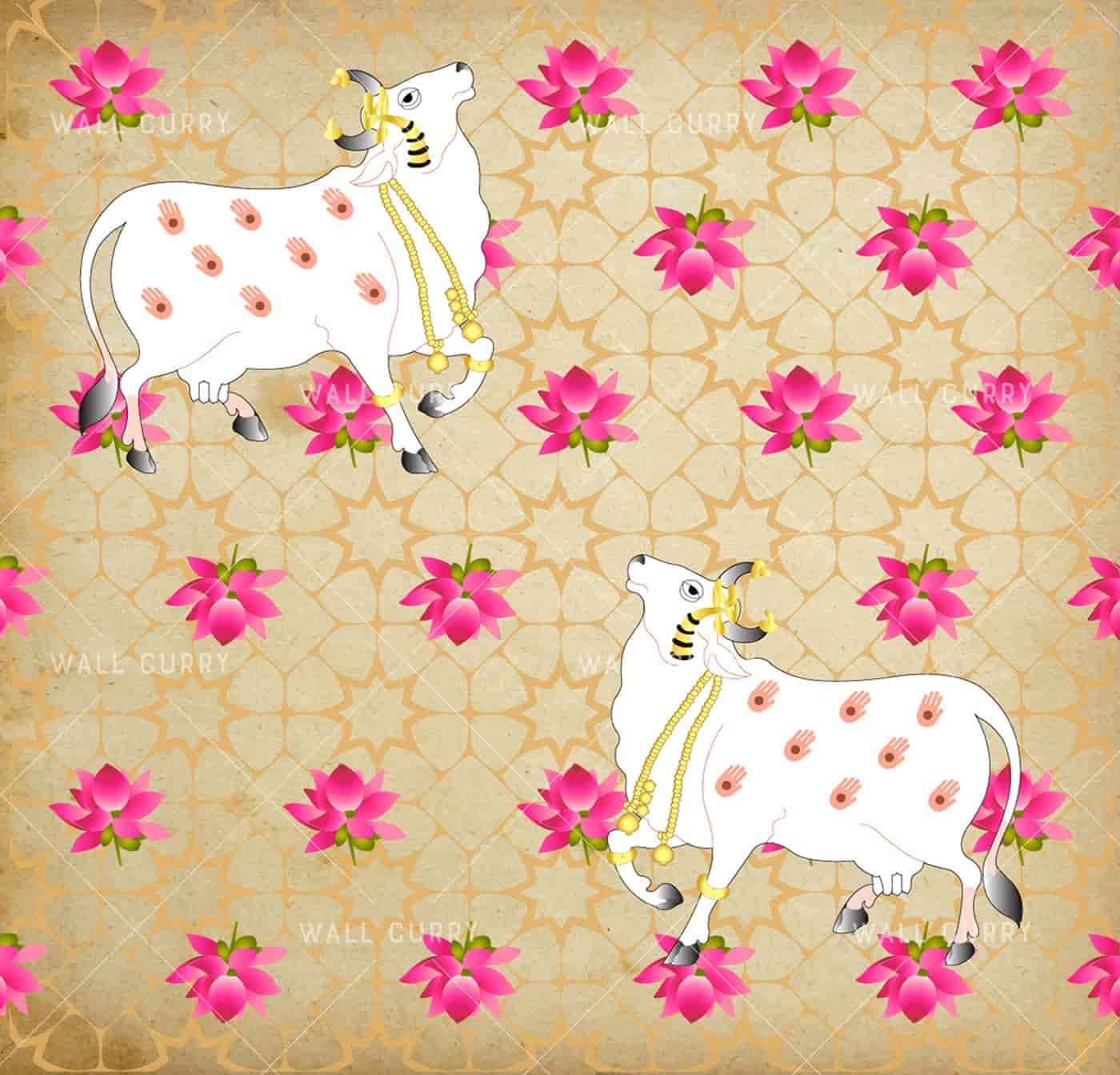 Pichwai-Cow & Lotus-2 