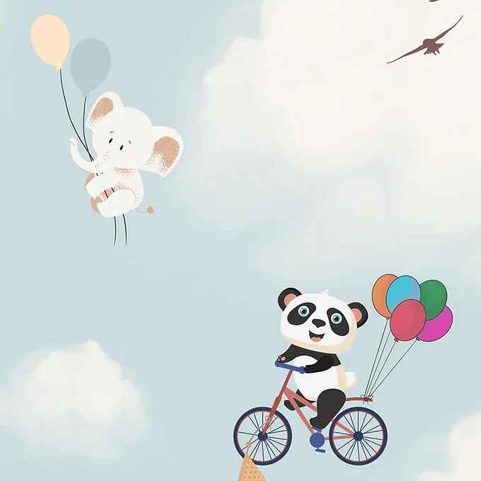 Cute Animal Safari Wallpaper for Kids