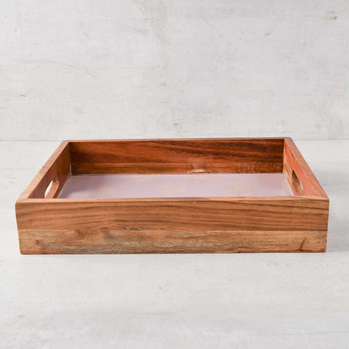 Shades of Dahlia Mango Wood Tray - Lavender