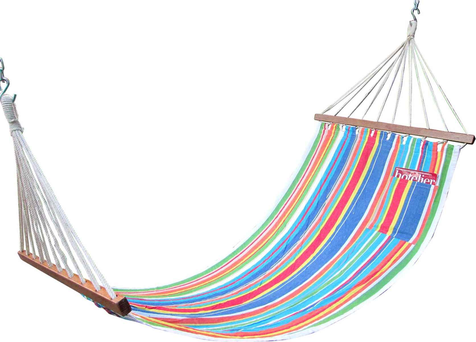 Hangit Brazilian Cotton Canvas Hammock with Spreader bars - Multistripe