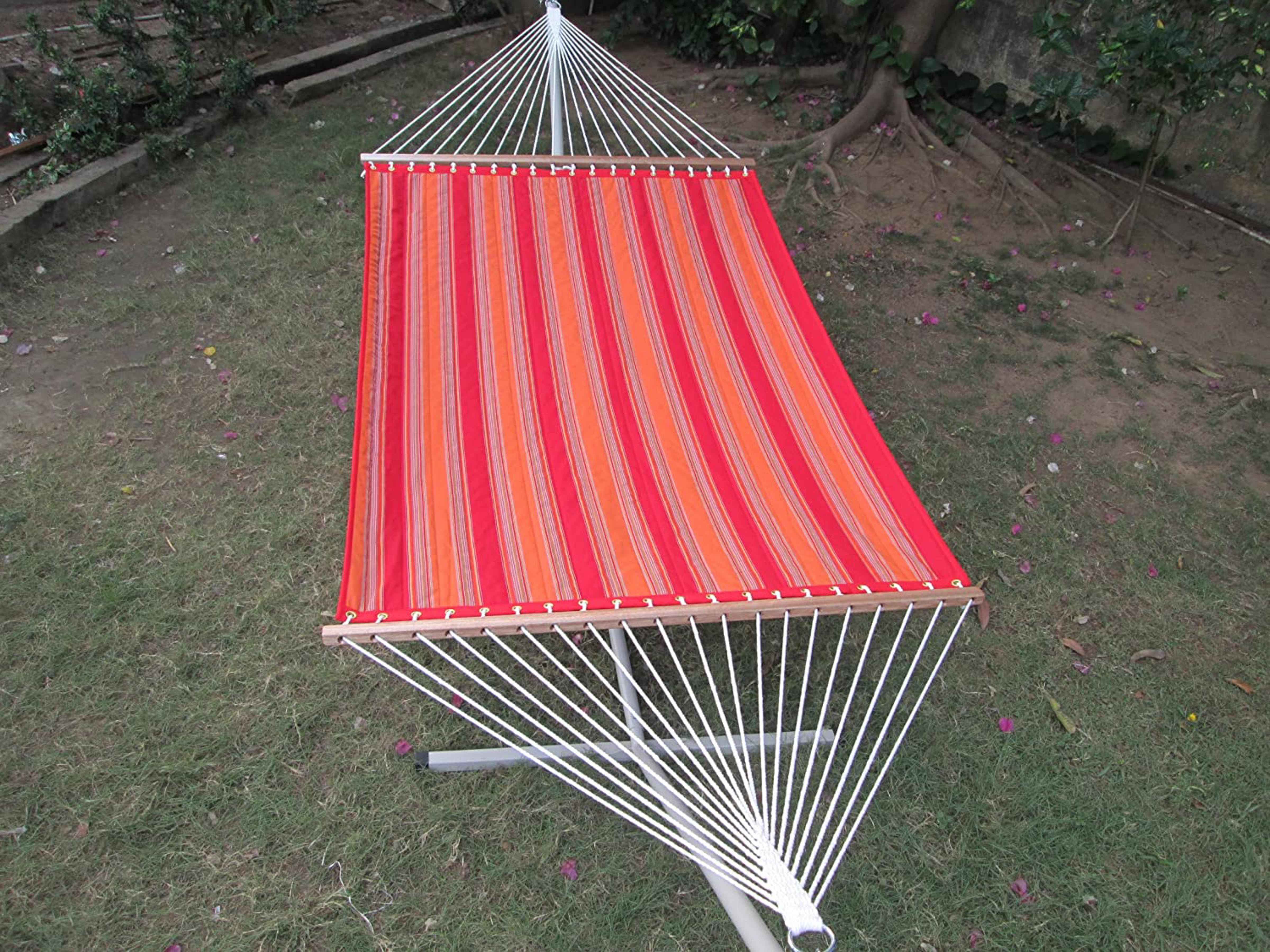 Hangit Outdoor Resistant Reverse use Quilted Hammock with Steel hammock stand