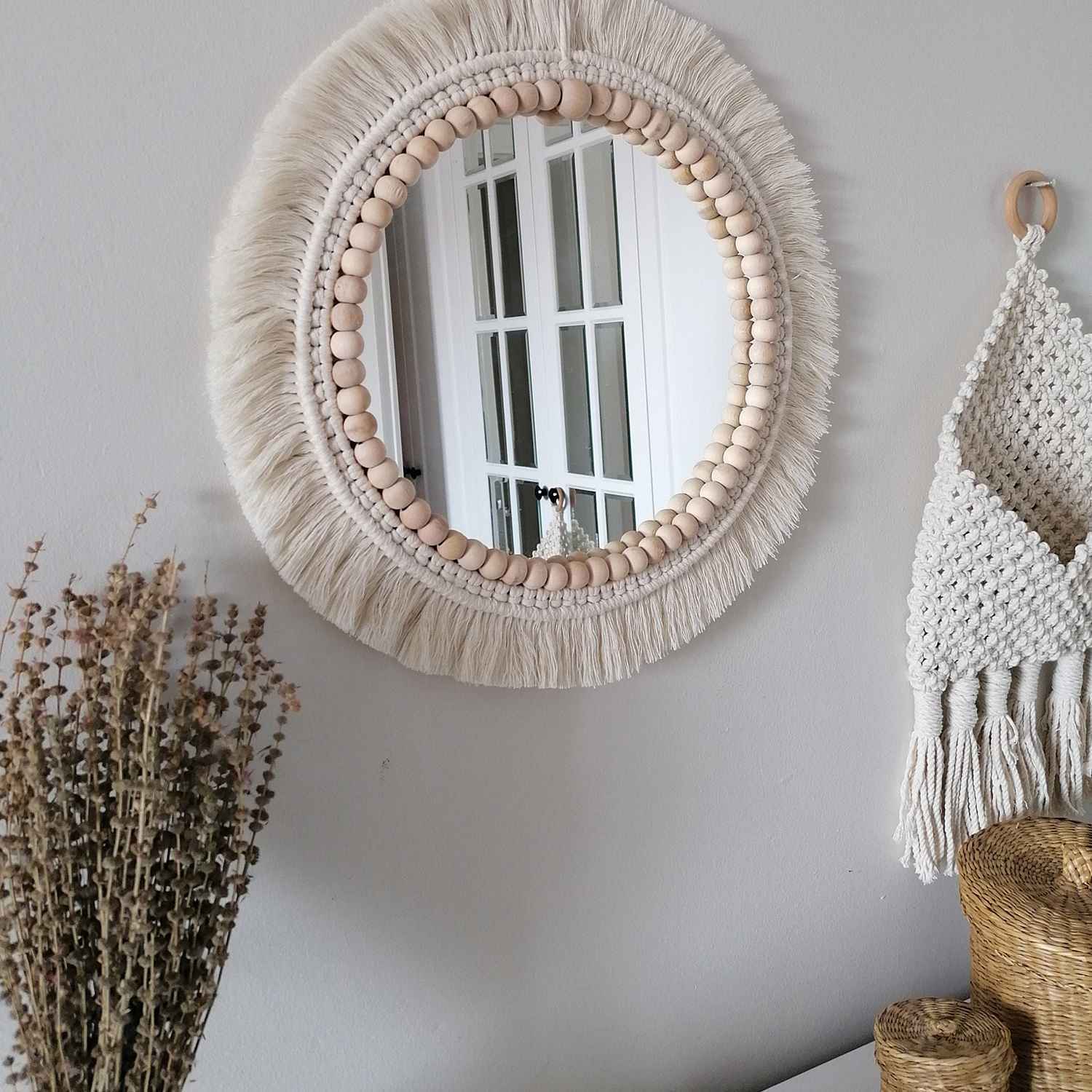 Kaahira Macrame Wall Mirror Set Of 3